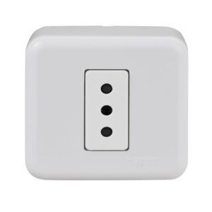 Tomacorriente simple de sobreponer