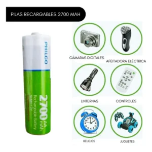 Pila Recargable AA 2700mAh C/U