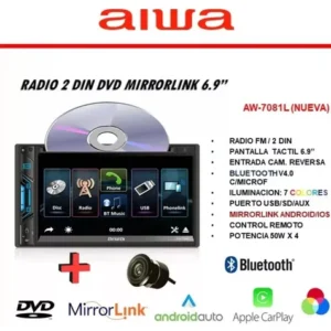 EQUIPO DE SONIDO TACTIL 6.9" AIWA AW-7081L
