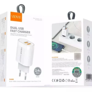 Cargador USB Dual De Celular + Cable Android V8 - Imagen 3