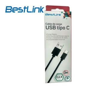 Cable De Carga USB Tipo C Carga Rápida De 2.4amp. 2 Mts - Imagen 3
