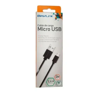 Cable cargador de 2,4Amp micro USB 2 m Mod. BL-CH20400 - Imagen 3