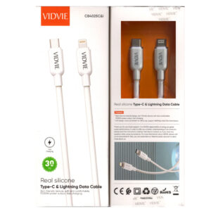 Cable Cargador Vidvie USB C a Lightning Max 30W 12404